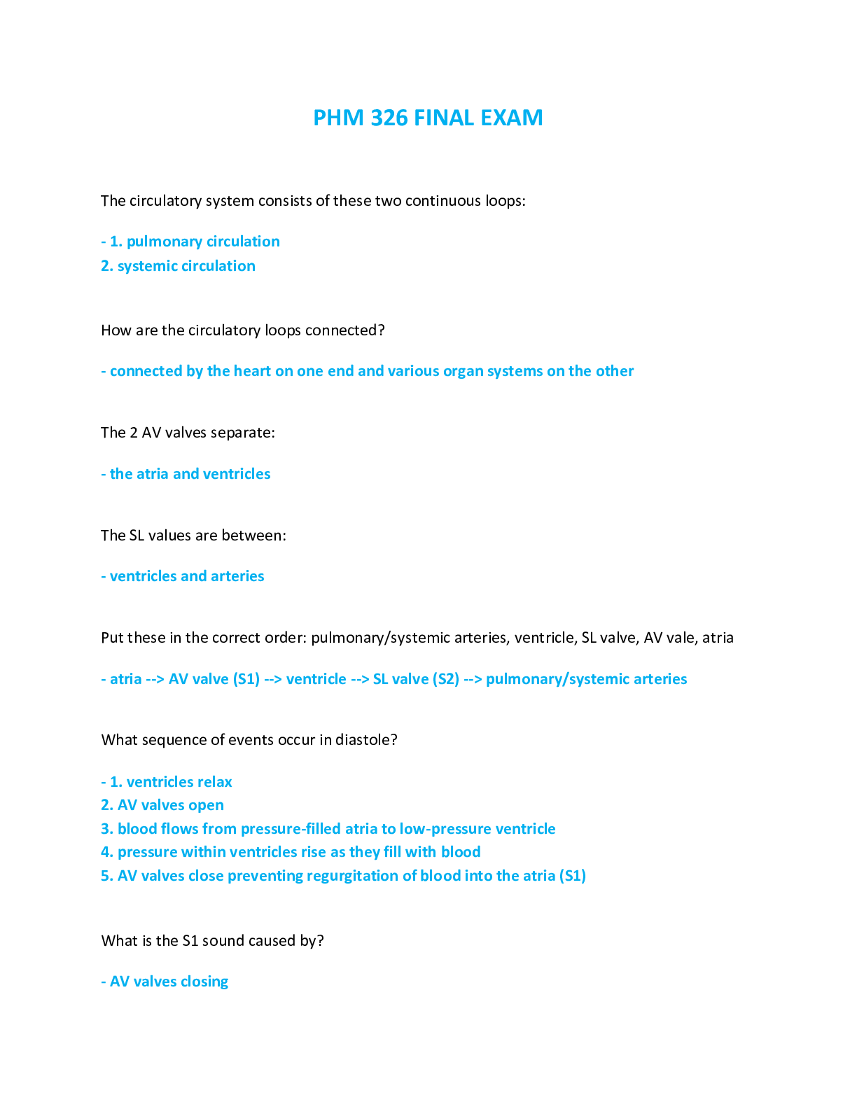 Preview image of PHM 326 / PHM 326 FINAL EXAM document